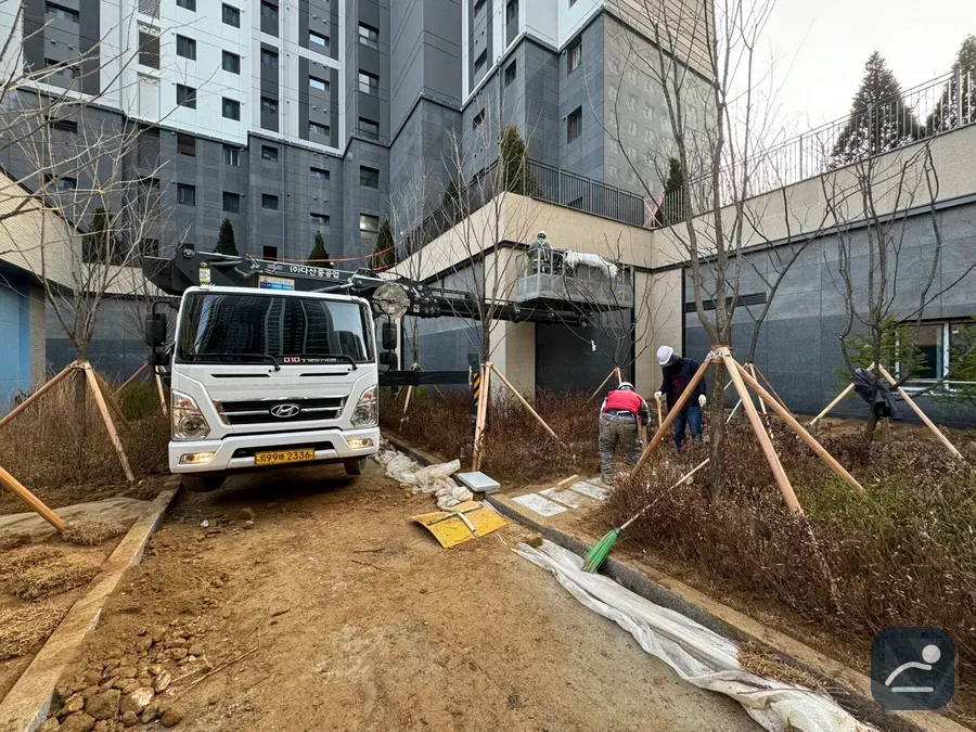 부산 스카이차 고소작업 현장 현장
