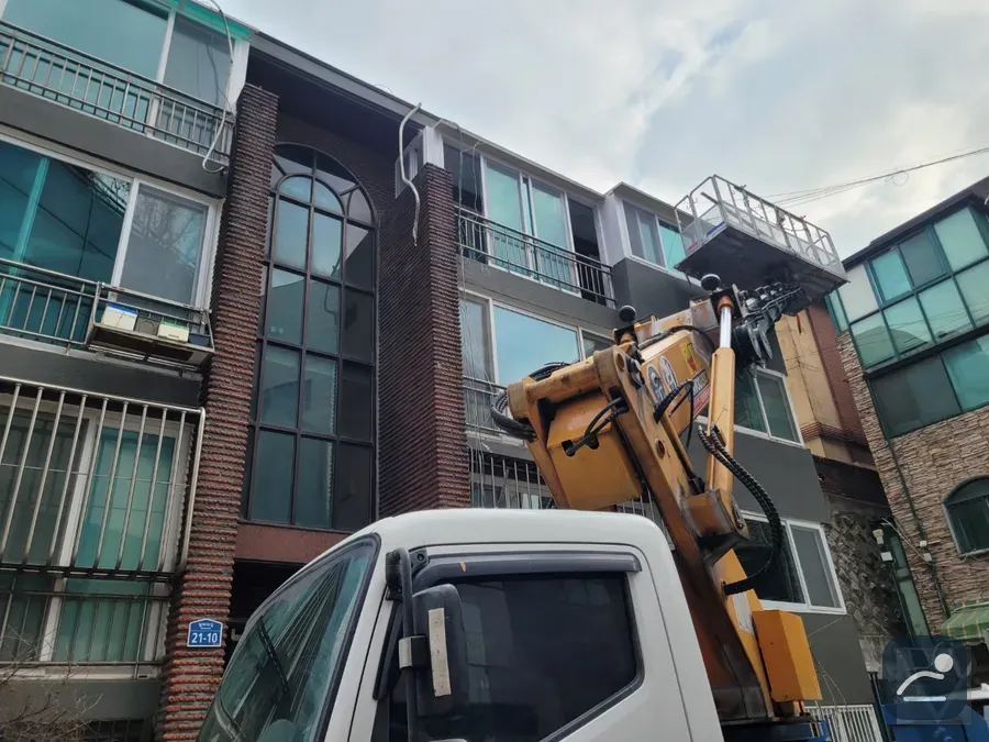 부평공단 스카이차 작업 현장