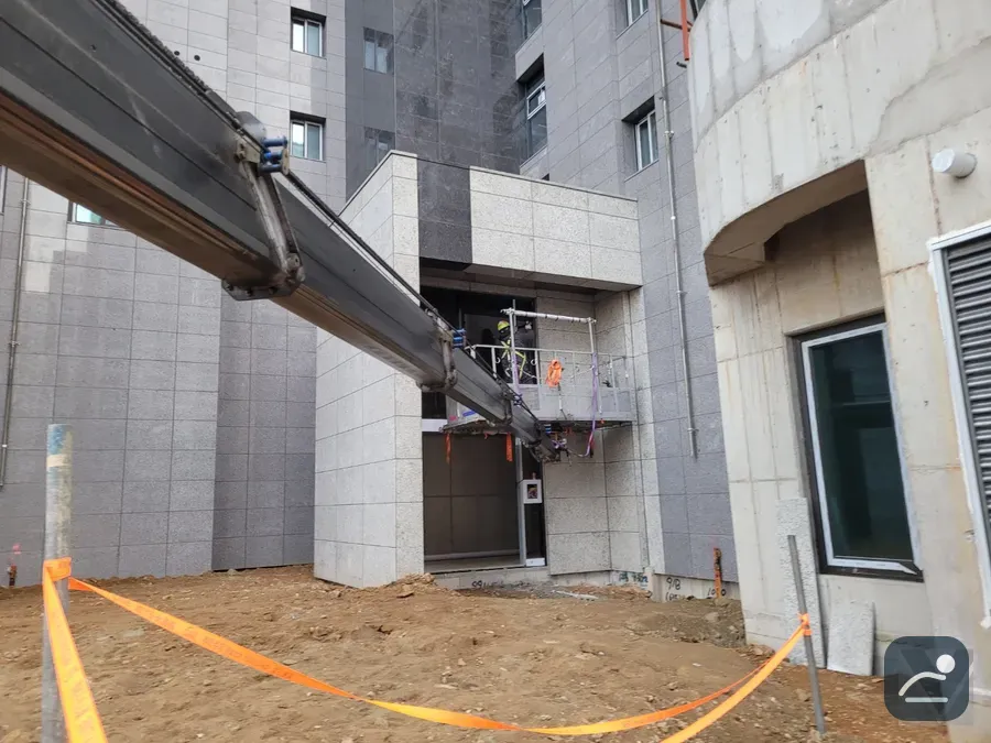 반월공단 스카이차 작업 현장